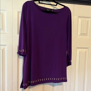 Susan Graver Purple Tunic with Gold Accents